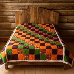 "Autumn Glow" Reversible Quilt – 60 x 70 inches  #110